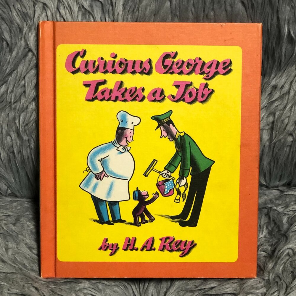 Vintage Curious George Takes a Job by H. A. Rey 1975 Edition